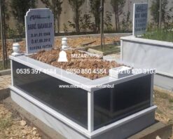 Tek Kişilik Gövde Granit Mezar - Görsel 8