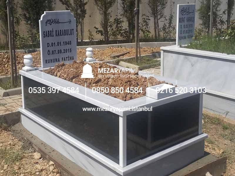 Tek Kişilik Gövde Granit Mezar - Görsel 8