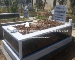 Tek Kişilik Gövde Granit Mezar - Görsel 7