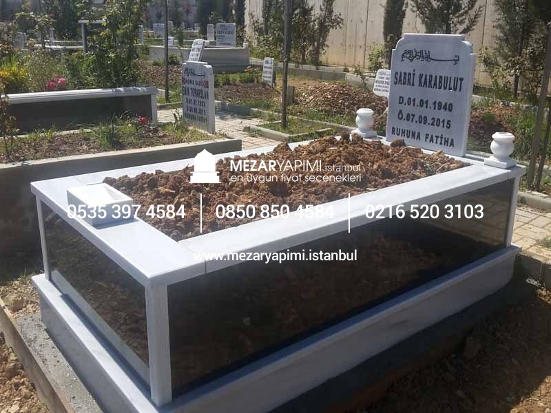 Tek Kişilik Gövde Granit Mezar - Görsel 7