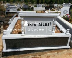 İki Kişilik Gövde Granit Sütunlu Mezar - Görsel 11