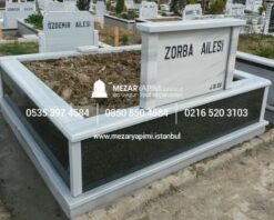 İki Kişilik Gövde Granit Sütunlu Mezar - Görsel 14