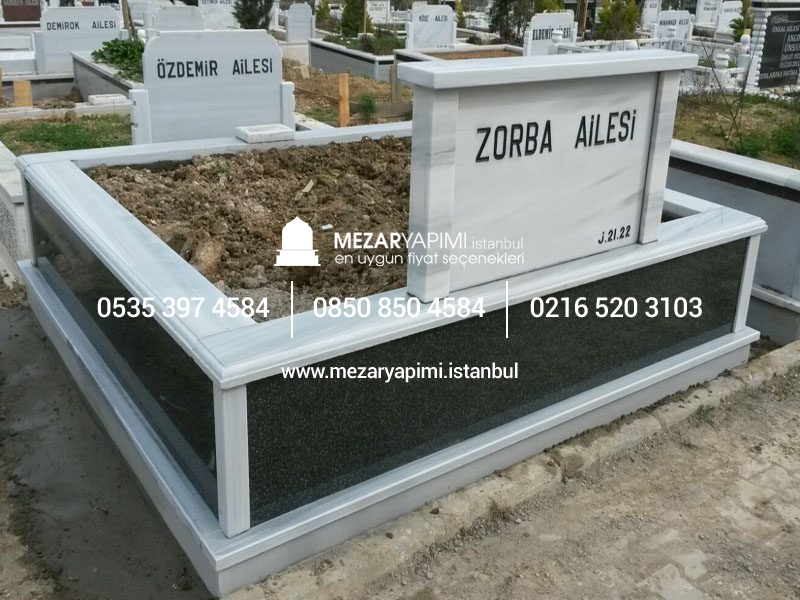 İki Kişilik Gövde Granit Sütunlu Mezar - Görsel 14