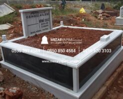 İki Kişilik Gövde Granit Sütunlu Mezar - Görsel 17