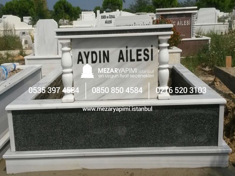 İki Kişilik Gövde Granit Sütunlu Mezar - Görsel 18