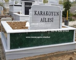 İki Kişilik Gövde Granit Sütunlu Mezar - Görsel 6