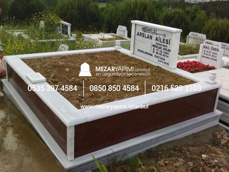İki Kişilik Gövde Granit Sütunlu Mezar - Görsel 7