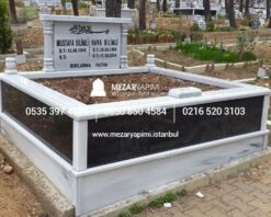 İki Kişilik Gövde Granit Sütunlu Mezar - Görsel 4