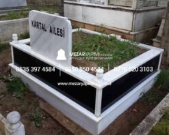İki Kişilik Gövde Granit Mezar - Görsel 4