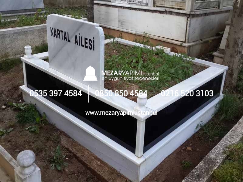 İki Kişilik Gövde Granit Mezar - Görsel 4