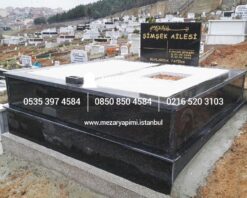 İki Kişilik Komple Granit Mezar - Görsel 14