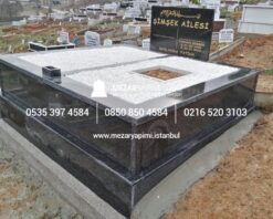 İki Kişilik Komple Granit Mezar - Görsel 3