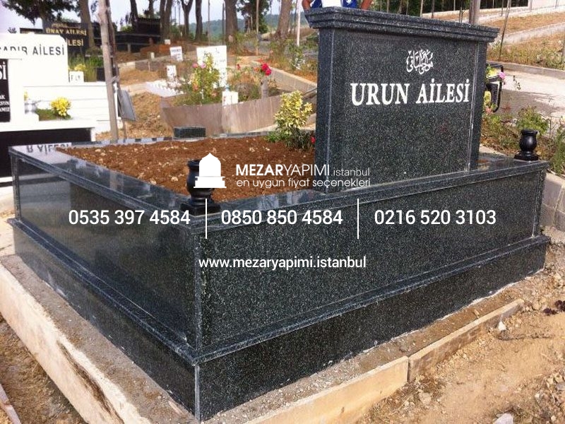 İki Kişilik Komple Granit Mezar - Görsel 8