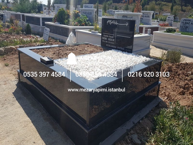 İki Kişilik Komple Granit Mezar - Görsel 2