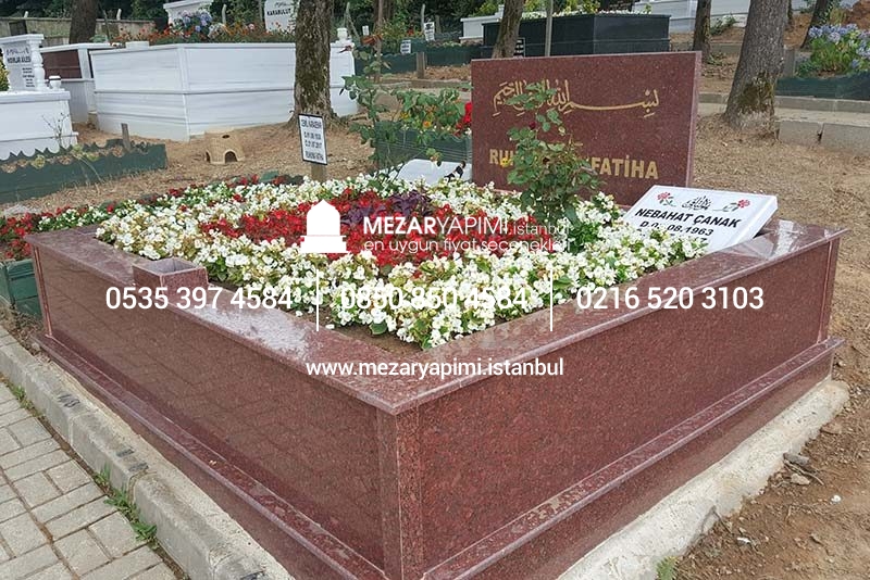 İki Kişilik Komple Granit Mezar - Görsel 7