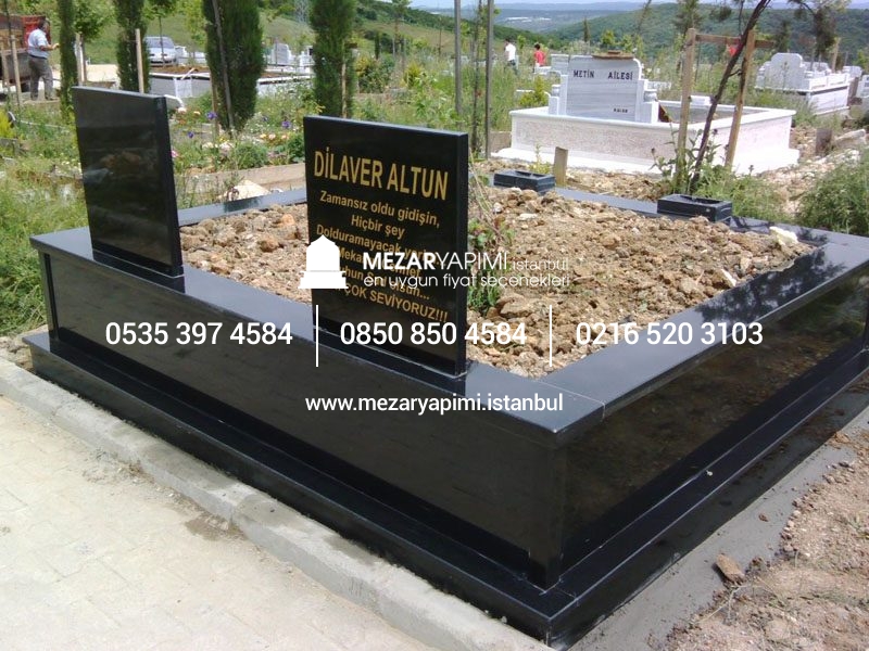 İki Kişilik Komple Granit Mezar - Görsel 10