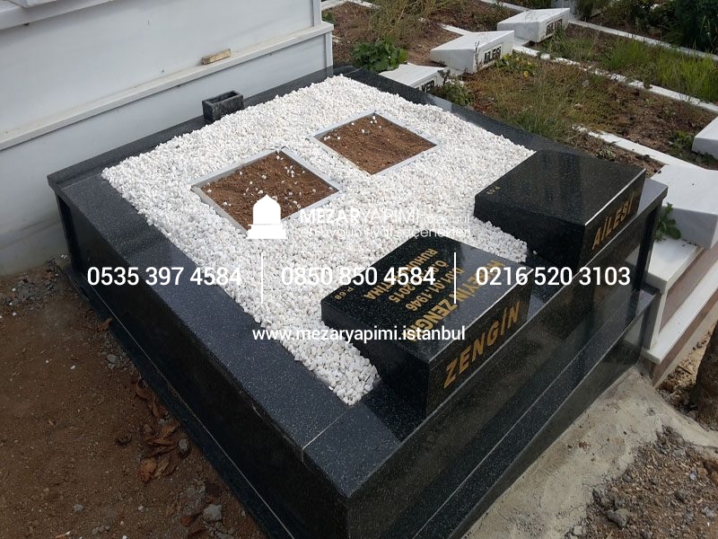 İki Kişilik Komple Granit Mezar - Görsel 6