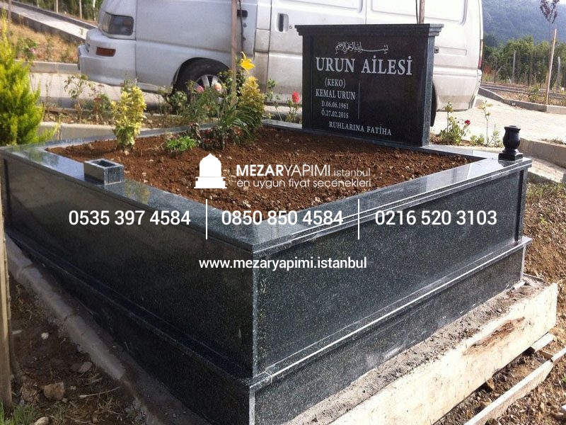 İki Kişilik Komple Granit Mezar - Görsel 13