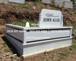 İki Kişilik Granit Şeritli Mezar Model