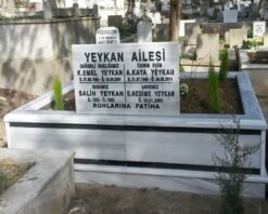 İki Kişilik Granit Şeritli Mezar Model - Görsel 5