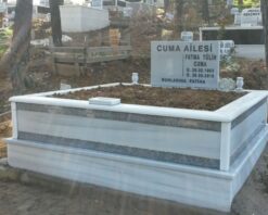 İki Kişilik Granit Şeritli Mezar Model - Görsel 6