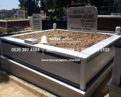 İki Kişilik Granit Şeritli Mezar Model - Görsel 4