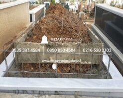 Tek Kişilik Geniş Baş Taşlı Mermer Mezar - Görsel 12