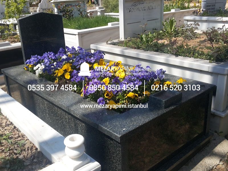 Tek Kişilik Komple Granit Mezar - Görsel 21