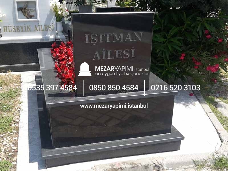 Tek Kişilik Komple Granit Mezar - Görsel 3