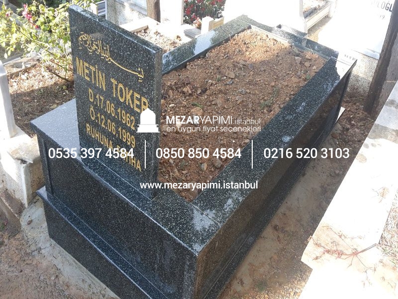 Tek Kişilik Komple Granit Mezar - Görsel 13