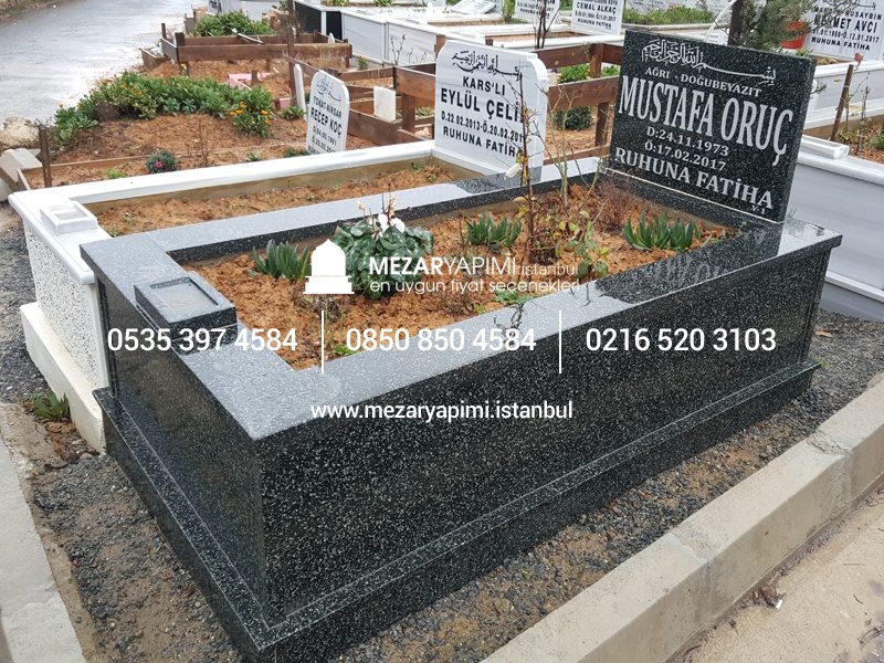 Tek Kişilik Komple Granit Mezar