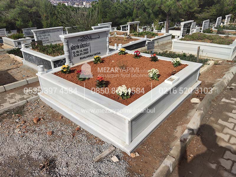iki Kisilik Mermer Sutunlu Mezar-32
