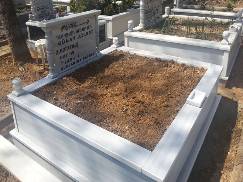 İki Kişilk Mermer Sütunlu Mezar - Görsel 12