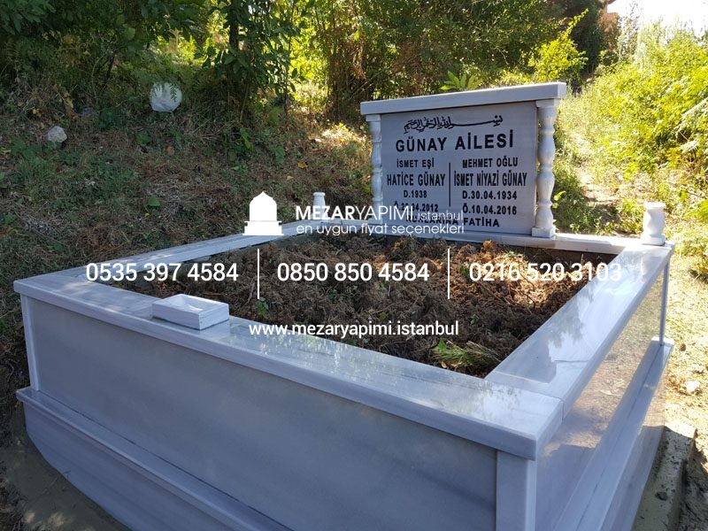İki Kişilk Mermer Sütunlu Mezar - Görsel 6