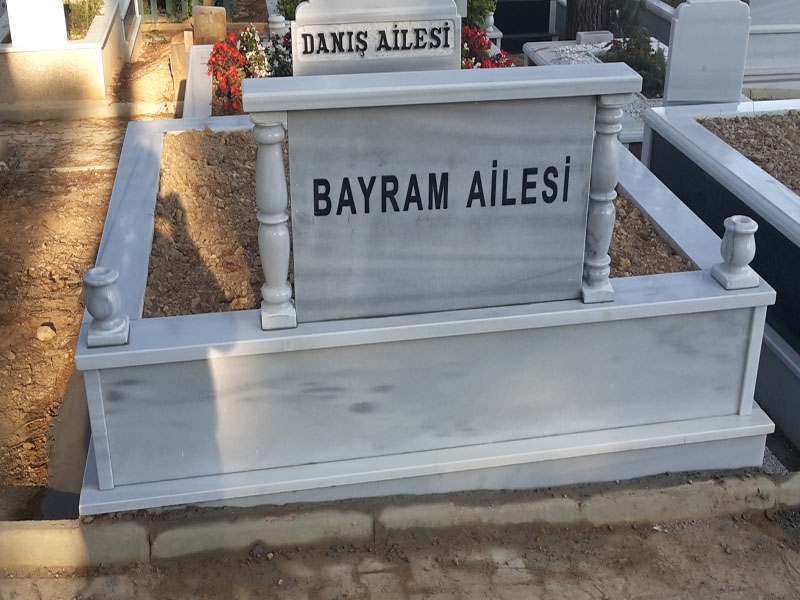 İki Kişilk Mermer Sütunlu Mezar - Görsel 7