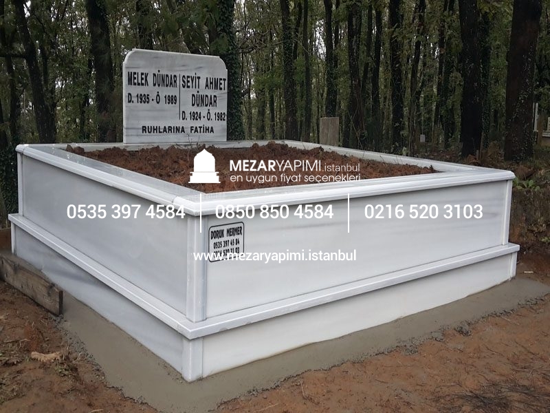 İki Kişilik Mermer Mezar Model - Görsel 13
