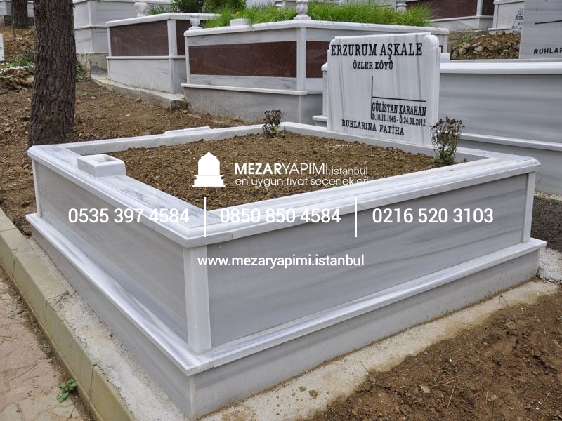 İki Kişilik Mermer Mezar Model - Görsel 18