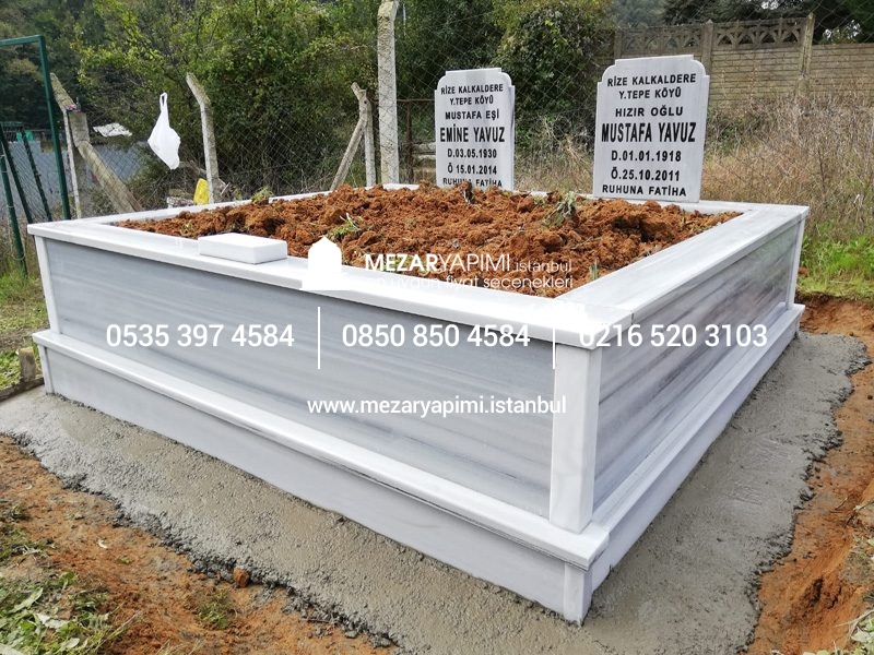 İki Kişilik Mermer Mezar Model - Görsel 12