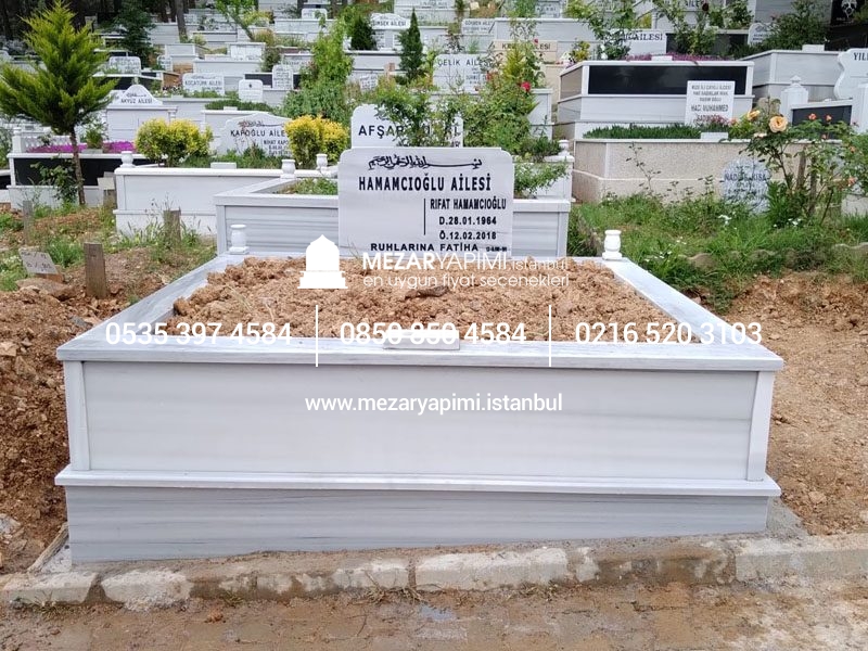 İki Kişilik Mermer Mezar Model - Görsel 3