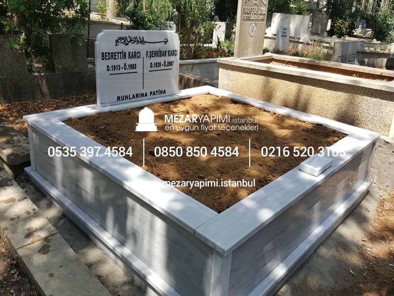 İki Kişilik Mermer Mezar Model - Görsel 9
