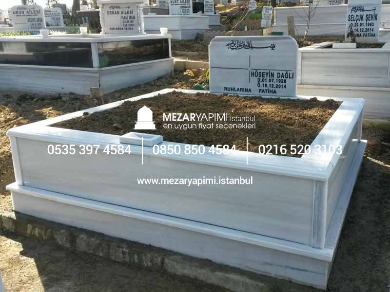 İki Kişilik Mermer Mezar Model - Görsel 4
