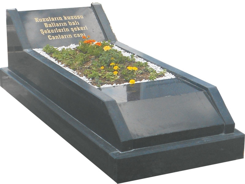 G-12 NERO GASKA GRANİT KOMPLE 5-8 CM ARASI KALINLIKTA ÖZEL EĞİMLİ MEZAR