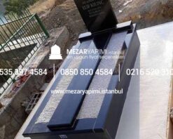 G-13 SİYAH GRANİT ARA KAPAKLI KOMPLE 5 CM KALINLIKTA MEZAR - Görsel 3