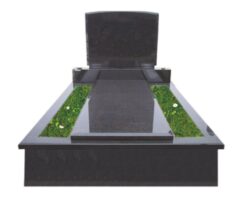 G-13 SİYAH GRANİT ARA KAPAKLI KOMPLE 5 CM KALINLIKTA MEZAR