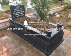 Komple 5 cm Kalınlıkta Siyah Granit Mezar - Görsel 15
