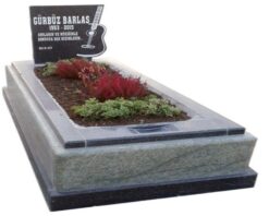 G-31 YEŞİL - SİYAH GRANİT GİTAR BAŞ TAŞLI KOMPLE 5-8 CM ARASI KALINLIKTA MEZAR