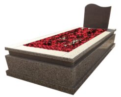 G-32 ROSA PORİNO GRANİT MEZAR KOMPLE 5 CM KALINLIKTA MEZAR