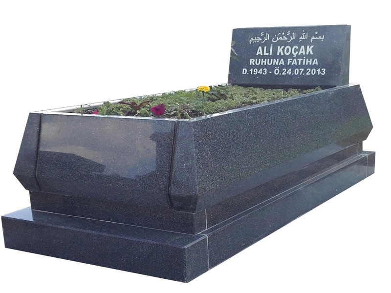G-44 Nero Gaska Granit Konik Blok Komple 5-15 cm Arası Kalınlıkta Mezar