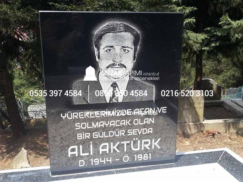 Mezar Taşı Üzerine Lazer Resim - Görsel 2
