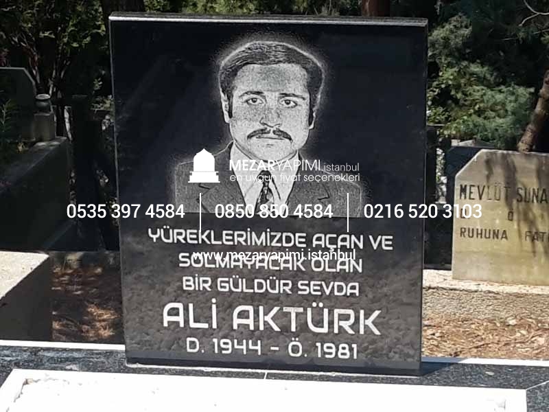 Mezar Taşı Üzerine Lazer Resim - Görsel 4